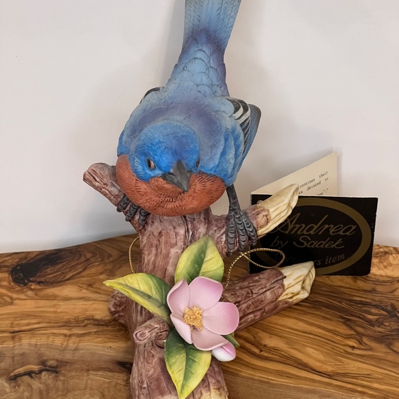 Andrea by Sadek Bird Figurine Bluebird - New With Tag - Made In Japan - Ceramic - Picture 2 of 16